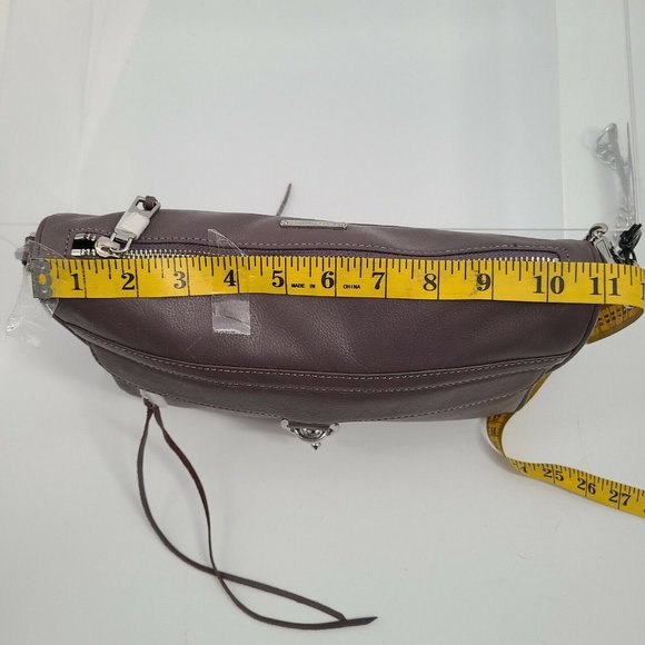 NWT Rebecca Minkoff "Mac" Deep‎ Lavender Leather Clasp Zip Chain Crossbody Bag - Picture 8 of 8